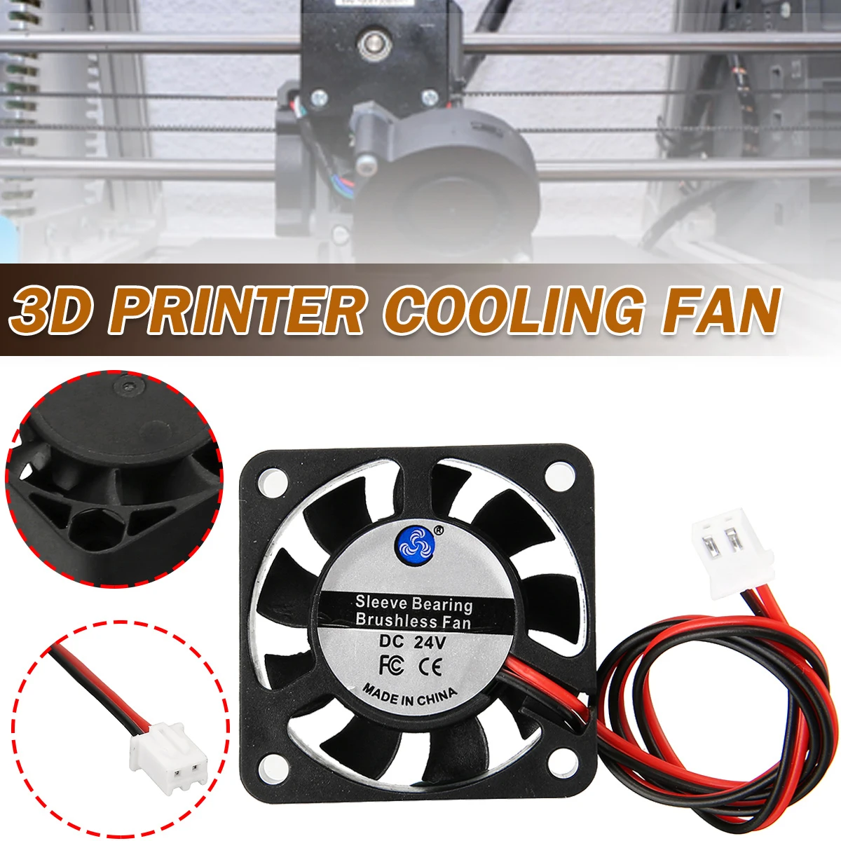 Mayitr 1PC 24V Quiet Cooling Fan Super Silent Fans 40mm For Ender 3 5