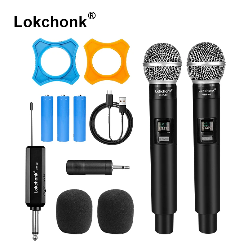 PG58 プロフェッショナルワイヤレスマイク 2 チャンネル UHF