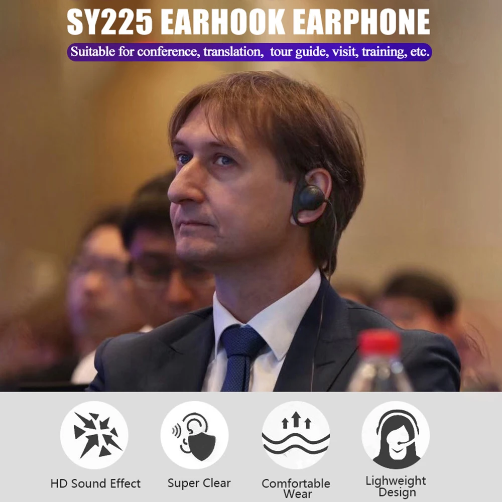 D Shape Soft Ear Hook Earpiece 3.5mm Clip Type Earphones Portable Stereophone Headphone for Laptop PC Android Apple Phone