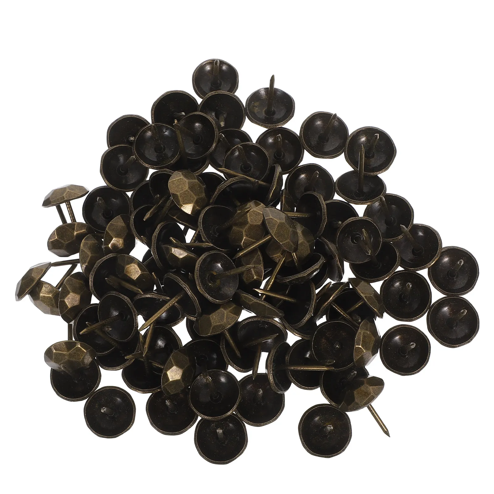 100개 장 가구 못구리, 구리 못, 둥근 머리 망치질 금속 못, 가구 소파 의자 DIY 홈 데코용