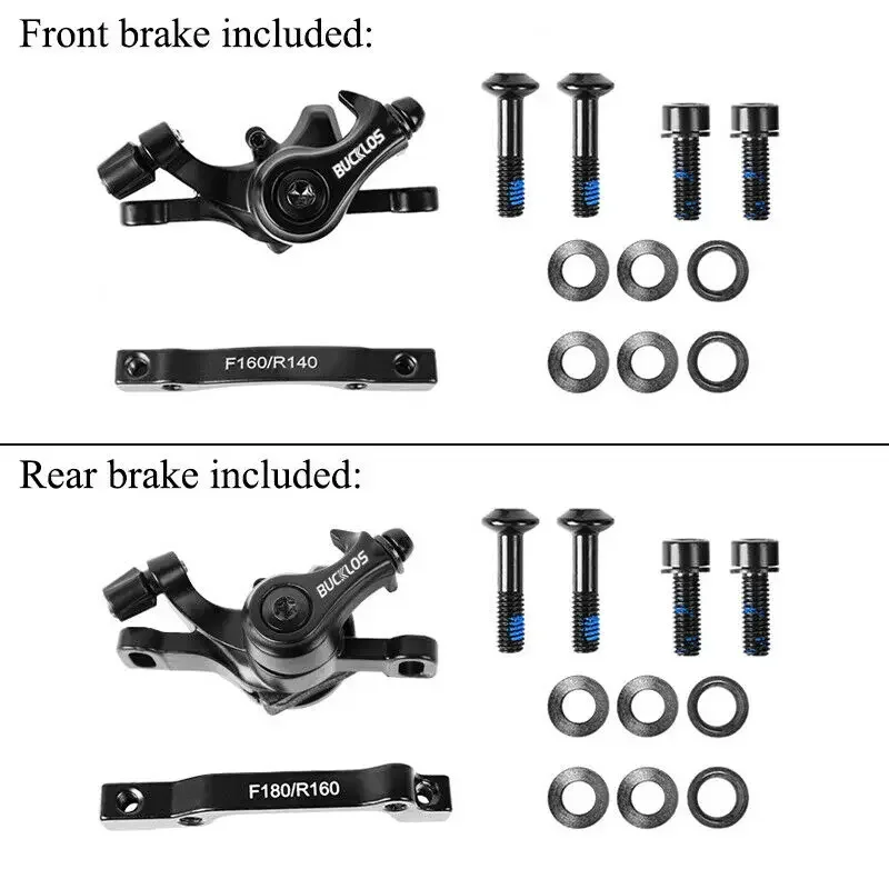Bicycle disc brake Caliper 160mm Front/rear Line Pulling Disc Brake Aluminum Alloy Mechanical Brakes Calipers MTB Part