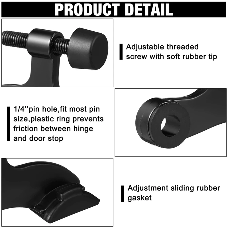 B-Est 20 Pieces Hinge Pin Door Stops Satin Brushed Door Stopper Adjustable Heavy Duty Hinge Stopper