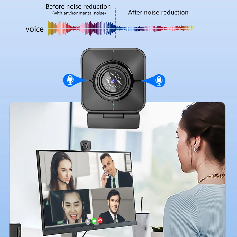 TOALLIN 4K Webcam 1080P HD mini Camera PC Webcam with Microphone Auto Focus usb Camera For Live Streraming & Video Conferencing