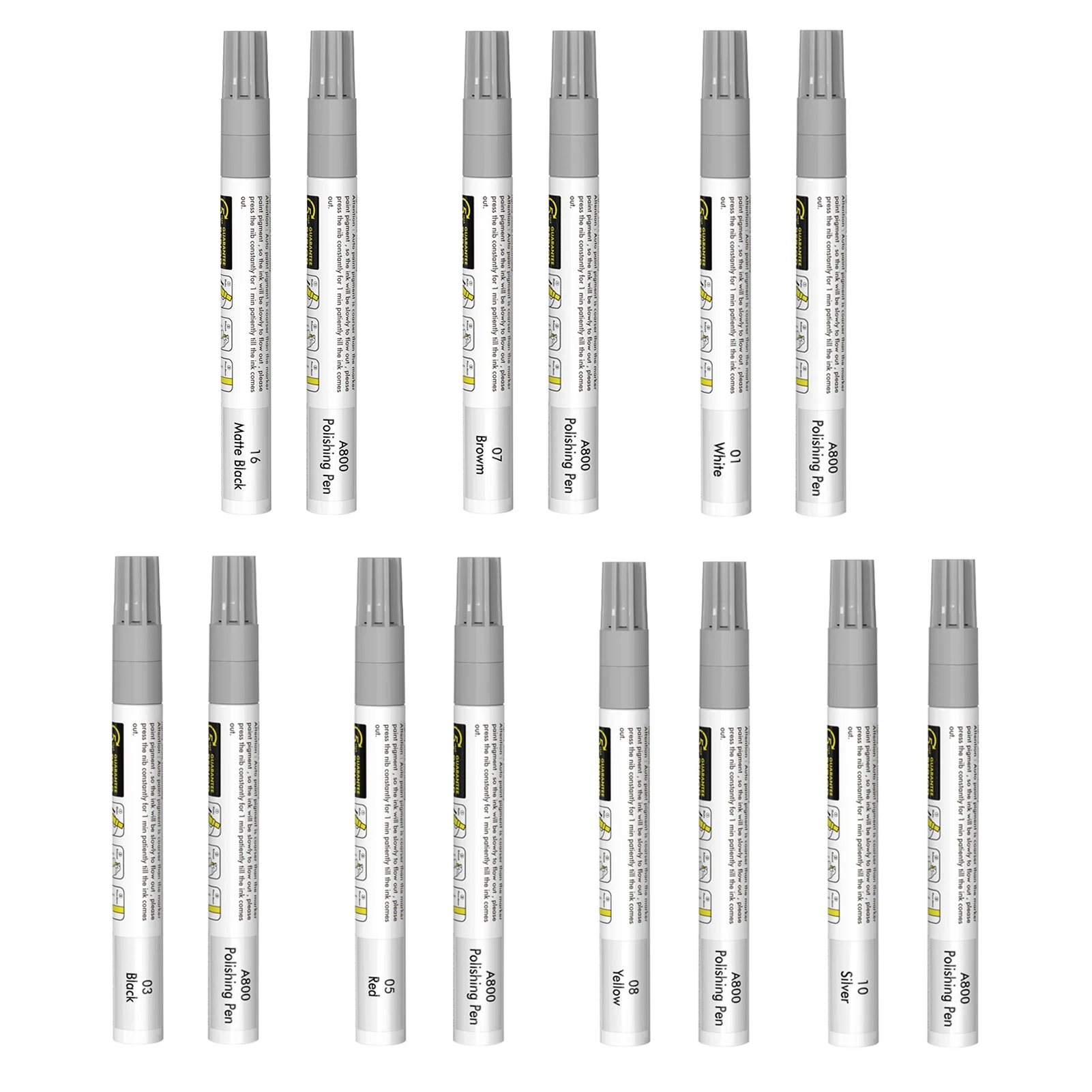 1 Scratch Repair Pen 1 Polishing Pen Waterproof Car Paint Scratch