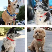 Sacs personnalisés personnalisés pour chien et chat, chiot gravé, identification de collier, étiquette patte, pendentif à paillettes, porte-clés, accessoires pour animaux de compagnie et chiens 4