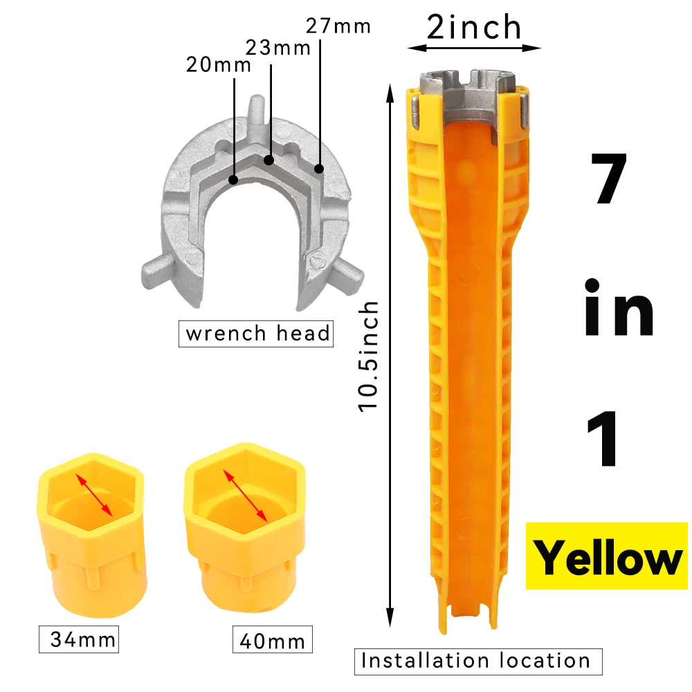 Multi-Function Non-Slip Sink and Faucet Repair Tool