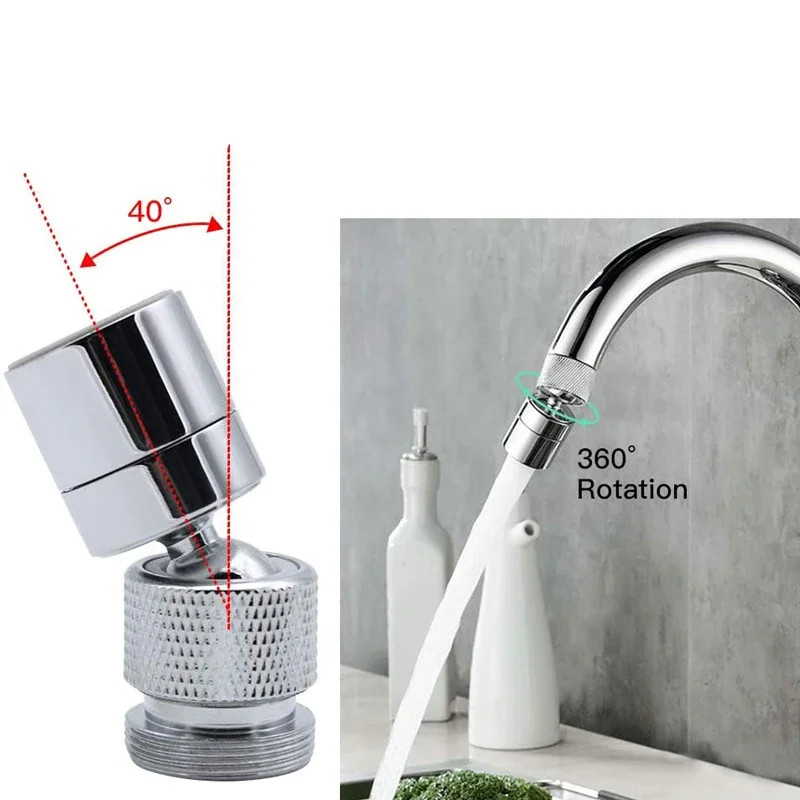 

360 Degrees Rotatable Faucet Bubbler Kitchen Faucet Filter For Faucet With M22 External Thread Nozzle Or M24 Internal Thread