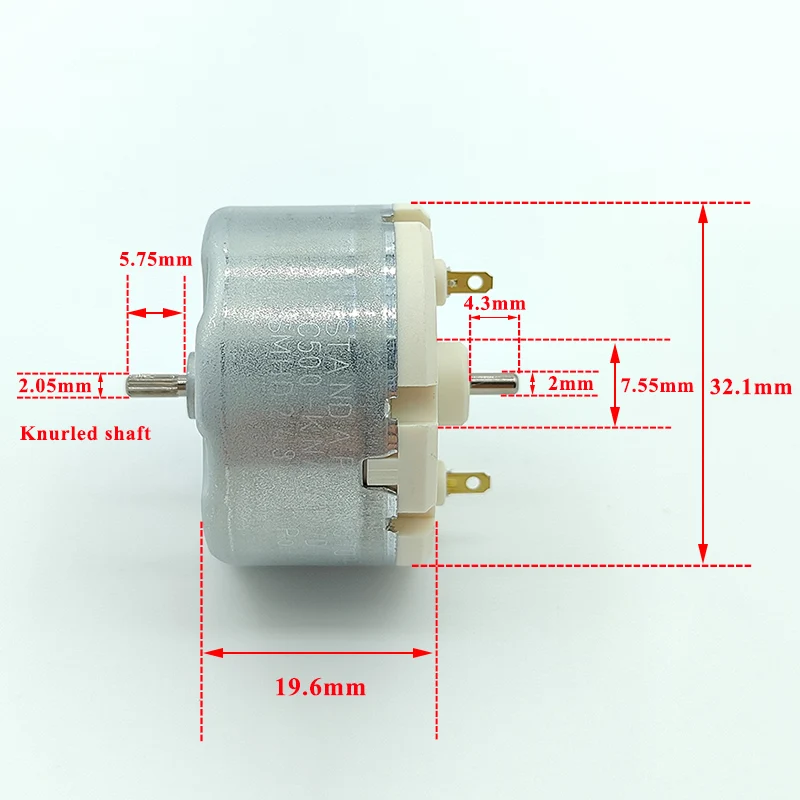 S.M.C Motor RC500-KN/11550 Micro 500 Motor Dual Shaft DC 5V 6V 9V 12V 5150RPM Mini 32mm Rodada do Eixo Motor DIY Varrer Robô