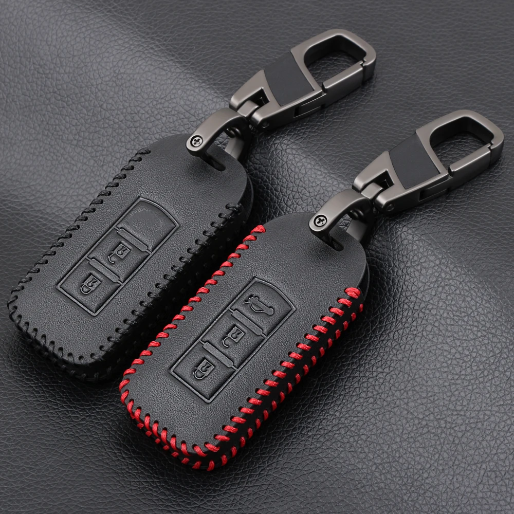 2/3 Buttons Remote Key Case for Mitsubishi L200 ASX Outlander Eclipse Cross Pajero Sport Lancer Leather key Fob Shell Cover key case cover key case remote control case cover flip key fob shell car key shell