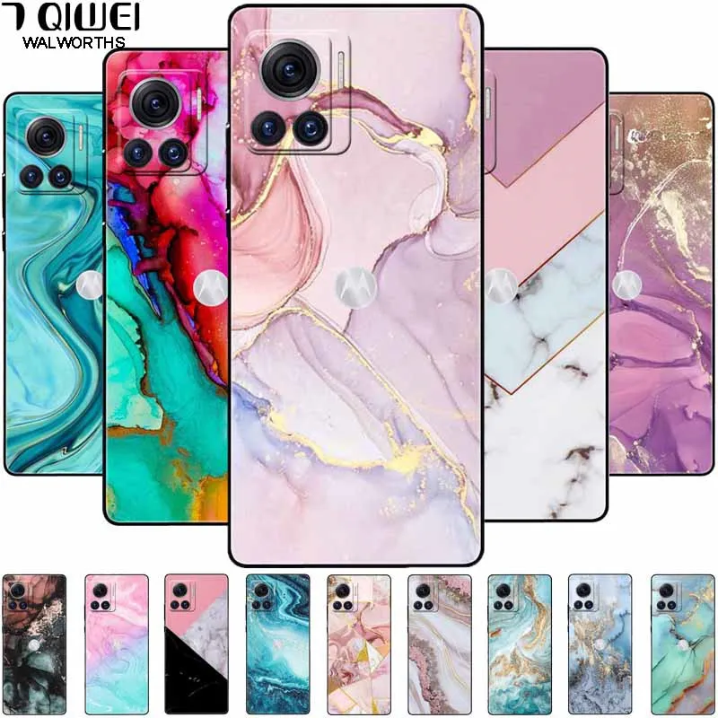 Per Moto Edge 30 Ultra / Edge30 Neo Case Silicone Luxury Cool Marble Bumper Per Motorola Edge 30 Fusion Tpu Soft Phone Cover