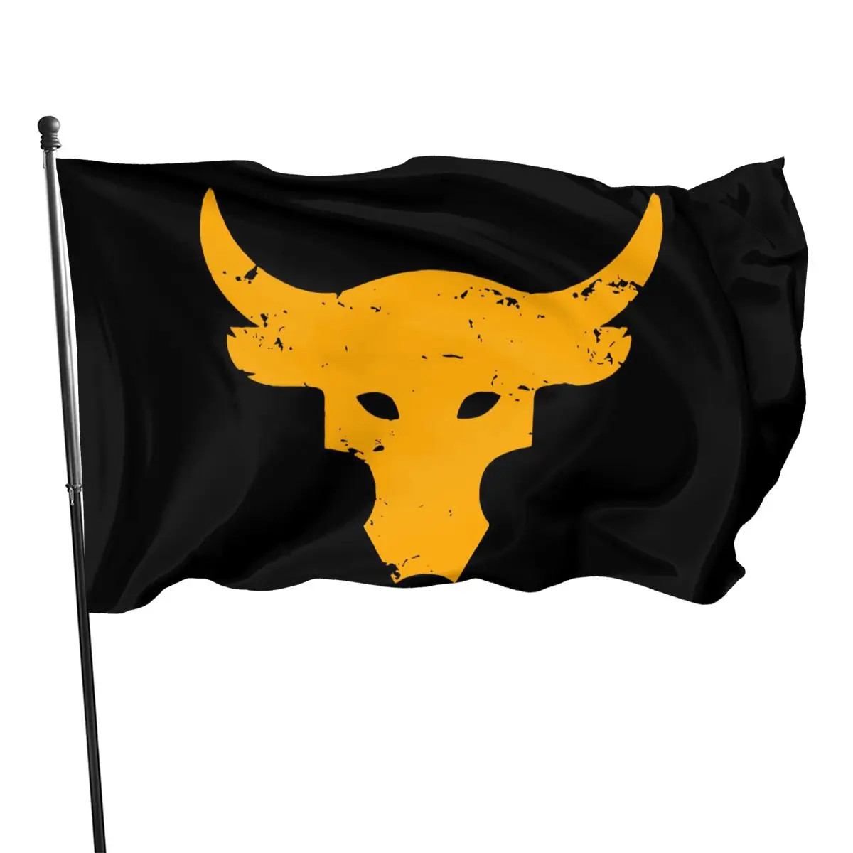 Brahma Bull Pocket The Rock Project Gym Bodybuilding Workout Men Top Oversize Style Girl Personality Flag