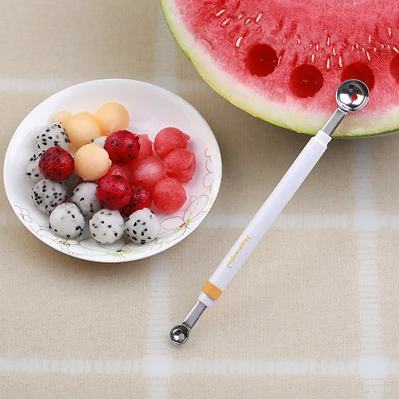 Mini Apple Ball Digger Double-end Melon Scoop Ice Cream Dig Cooking Tool Kitchen DIY Accessories melon scoop,melon baller