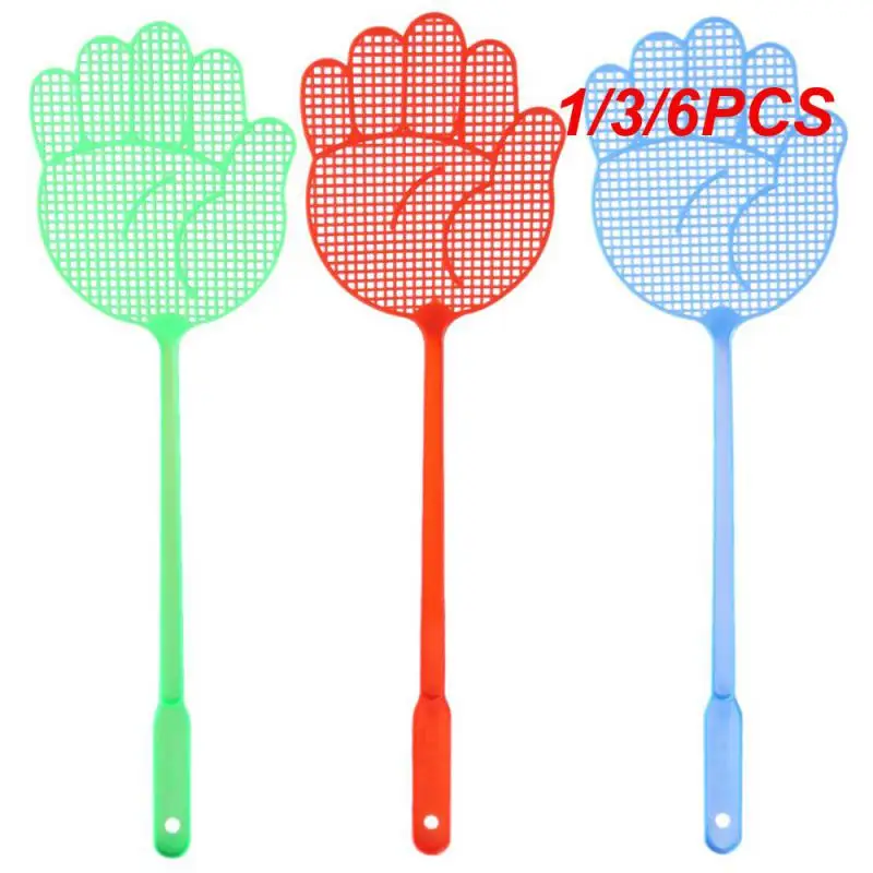 

1/3/6PCS Palm Shaped Flyswatter Plastic Fly Swatters Mosquito Pest Control Insect Killer Household Kitchen Accessories Random
