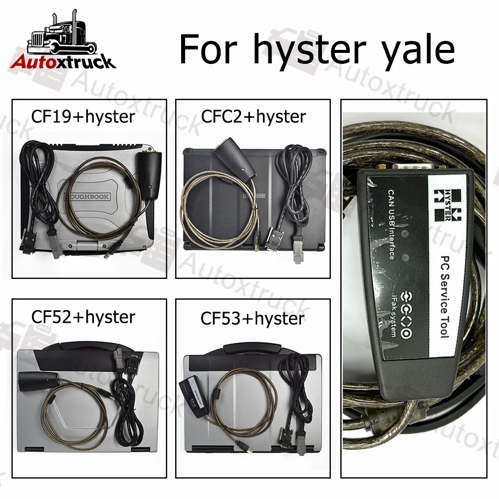 

CF19 CFC2 CF52 CF53 Laptop Forklift Interface for hyster yale PC Servie Interface Ifak CAN USB Truck Diagnostic Scanner tool