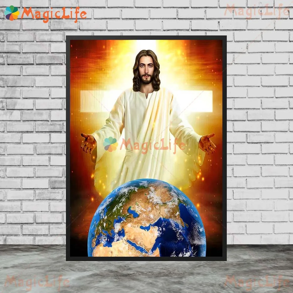 Poster Décoratif Vierge Marie – Cœur, Imprimé Art Mural (plusieurs Tailles)