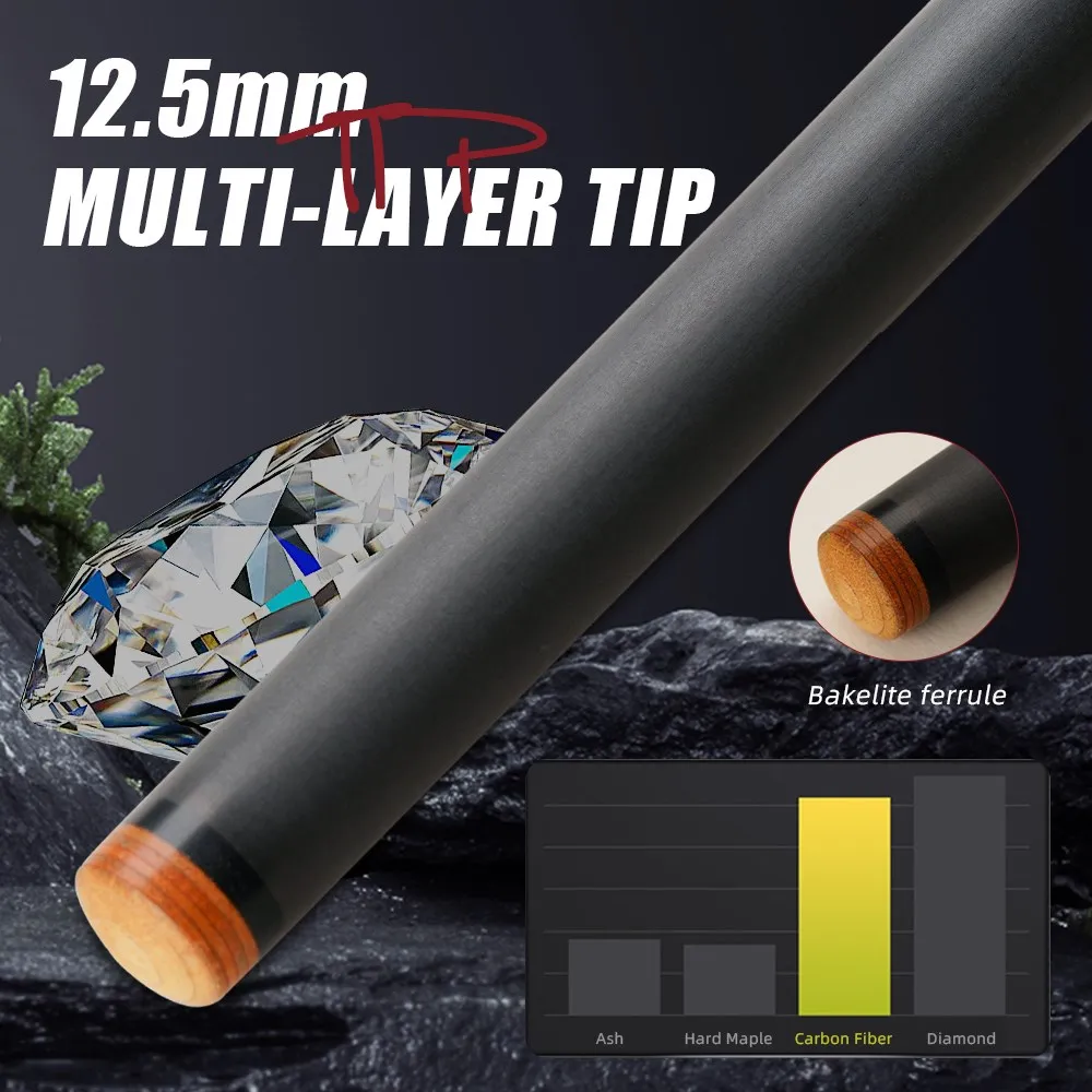 Konllen-カーボンファイバープールキュースティック,リアルインレイ