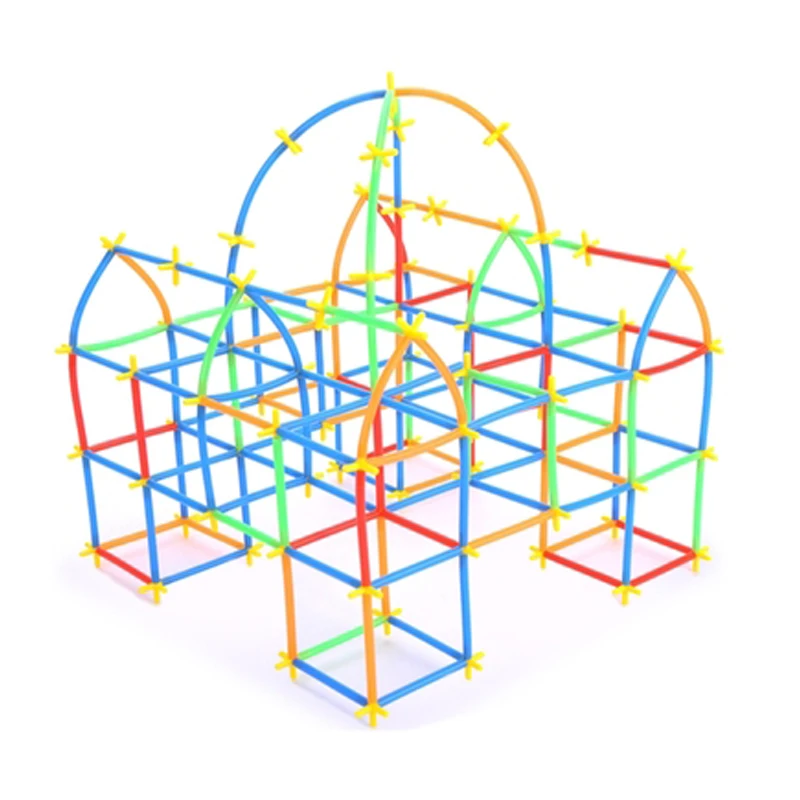 Straw Constructor Toys  Building Toys Straws and Connectors Building Sets Colorful Motor Skills Engineering Educational Toy - 5
