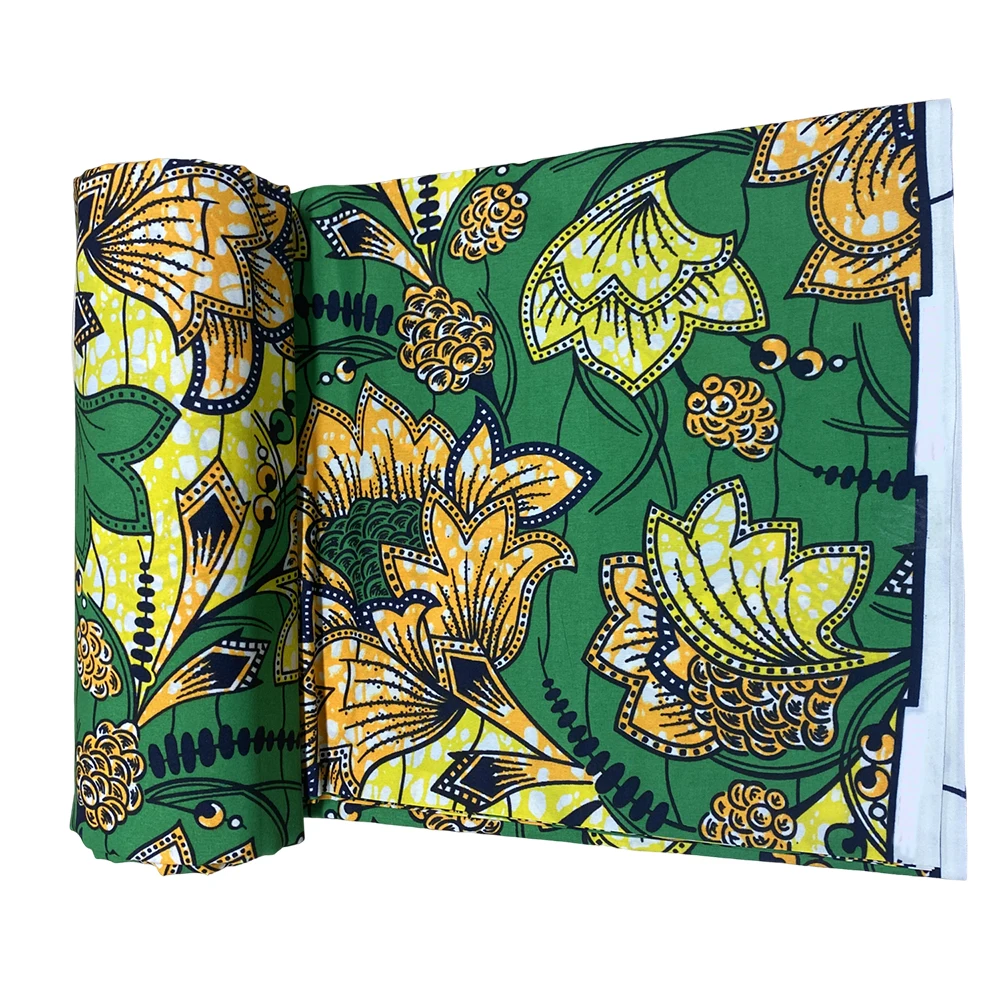 Traditional African Polyester Ankara Batik Fabric for Women African Batik Fabric