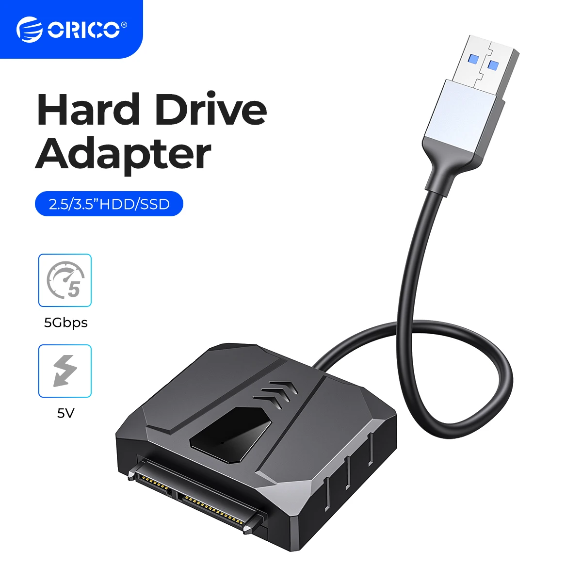 VCOM SATA to USB Adapter Cable for 2.5 inch SSD and HDD, USB 3.0 to SATA  III Hard Driver Adapter,Support UASP SATA to USB Cable SATA Adapter Cable  USB