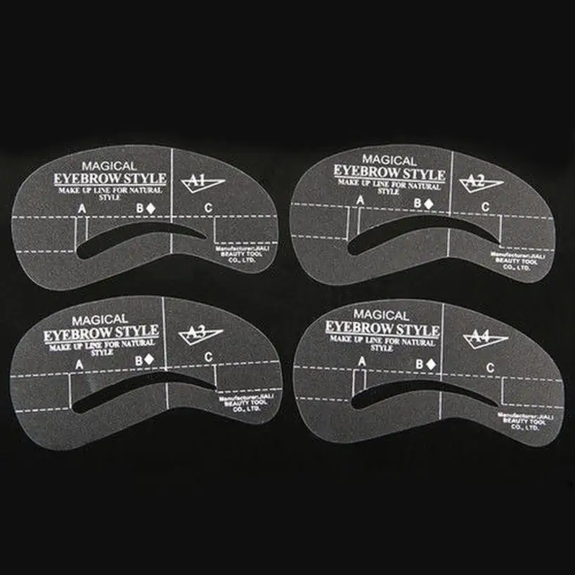 24 Models/sets Of Eyebrow Modification Template Kit Template Shaping Device DIY Tool Thrush Card Board Stroke Template