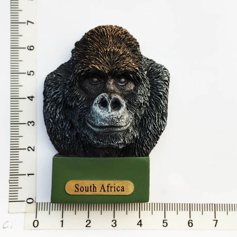 

Южноафриканский шимпанзе, магнит на холодильник, украшение для культурного ландшафта из смолы, туристический сувенир стикер сообщений Crafts