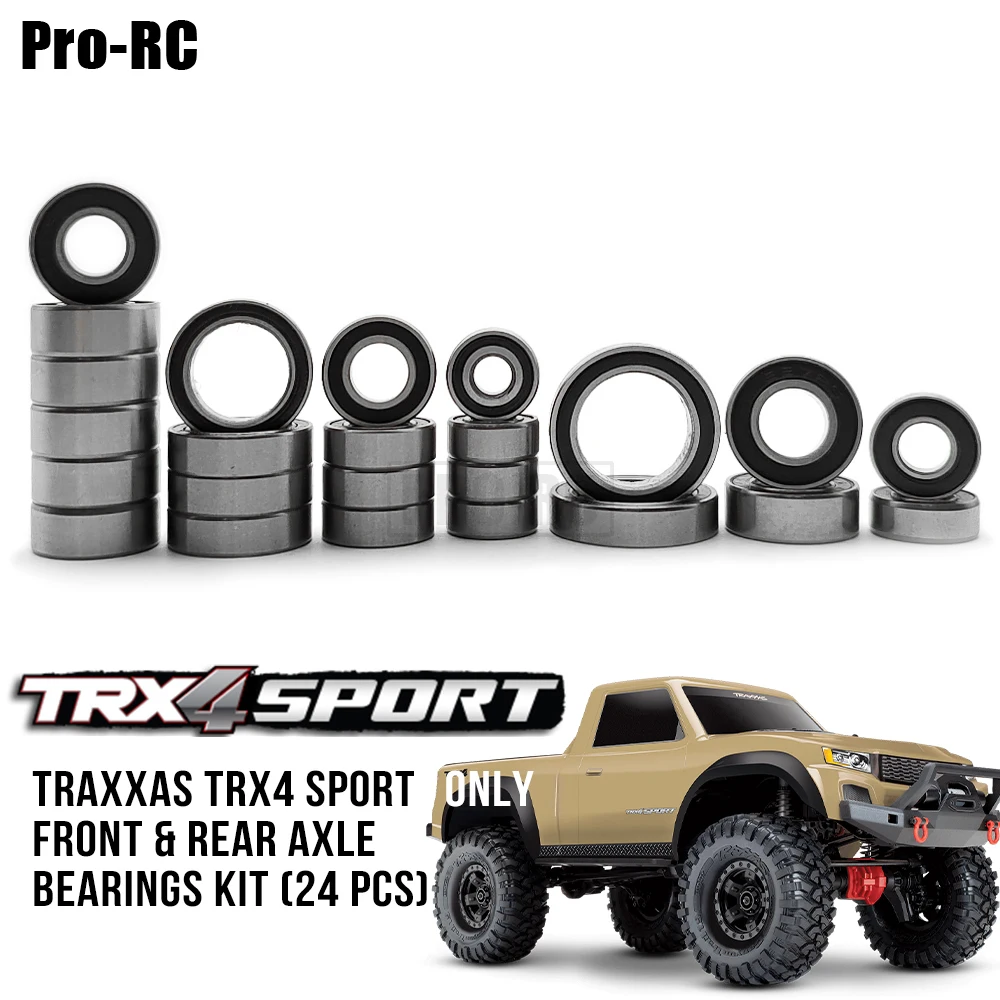 Fit Traxxas Trx4 Sport Solo Kit Cuscinetti Asse Anteriore E Posteriore (24 Pezzi)
