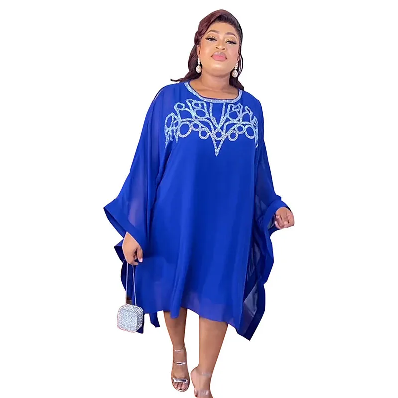 

African Turkey Dresses for Women Luxury Sequins 2023 New Fashion Dashiki Ankara Evening Gowns Party Outfits Robe Africa Clothing