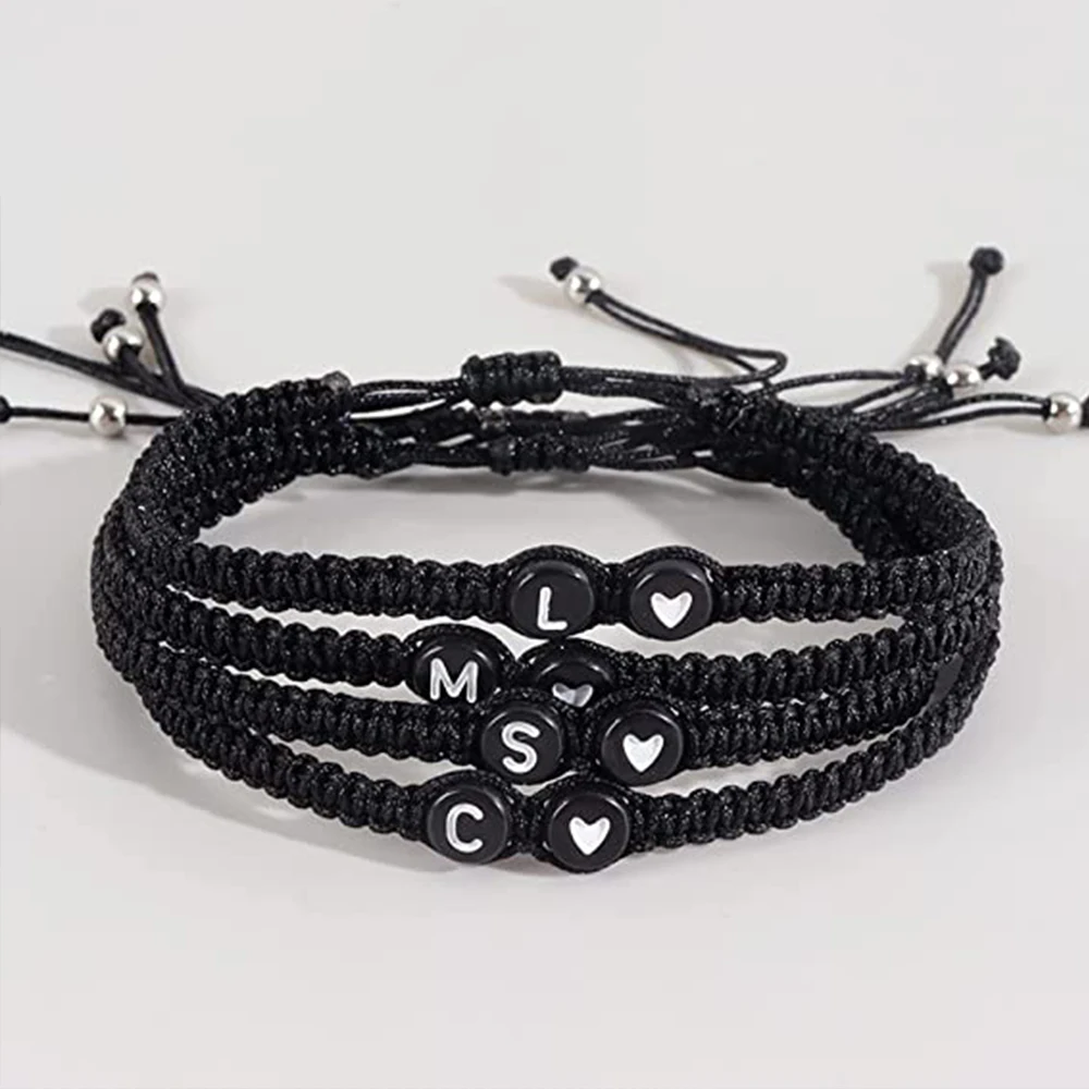 LSxAB Bracciale A Polsino Con Iniziale A-Z E Cuore – Regolabile In Acciaio Inossidabile 316L, Ipoallergenico, Regalo Per Donna, Mamma, Amica, Compleanno, Natale