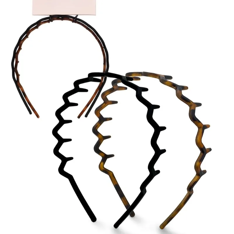 2pcs Zig Zag Headbands Recycled Plastic Hair Band for Men