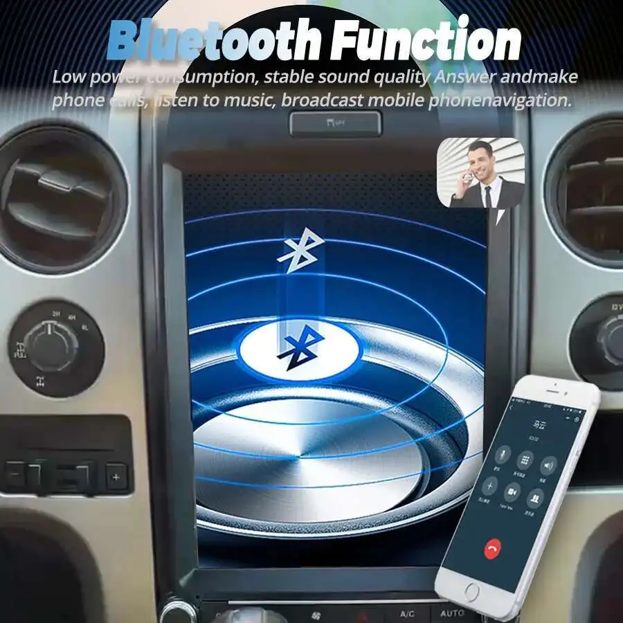 12.1" Tesla Screen Car Radio For Ford Raptor 2014 F150 2013 for ford fx2 sport A