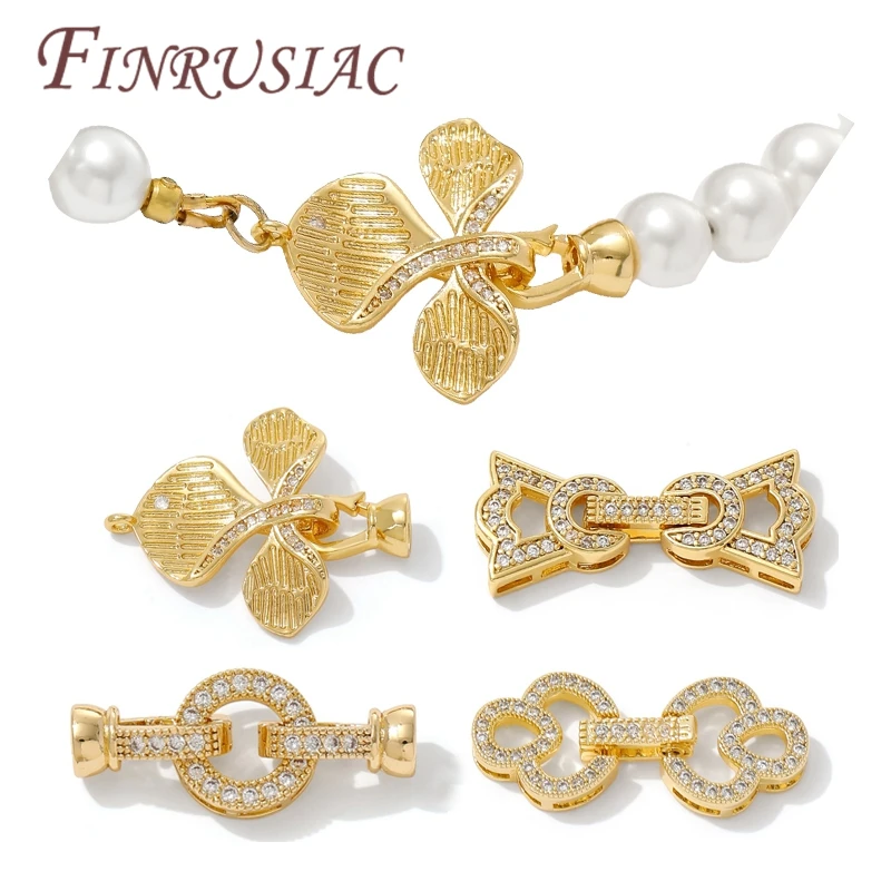 18K Gold Plated Connectors Clasps For Pearl,Bracelet Clasp For Jewelry Making,Necklace Clasp DIY Beading Accessories,Fittings