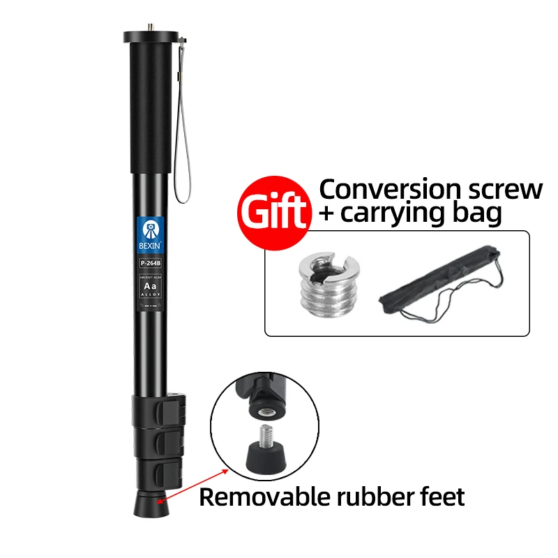 BEXIN Hafif Monopod Alüminyum DSLR kamera tripodu kamera yatağı Adaptörü Desteği Monopod Nikon Sony Kamera