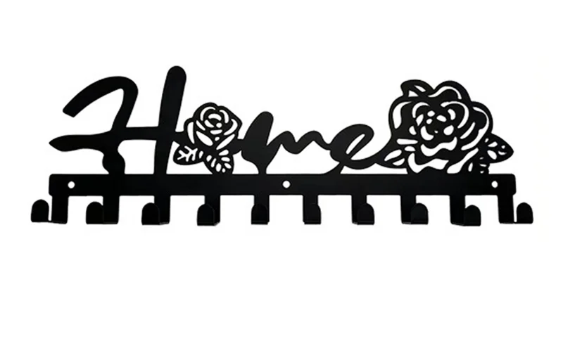 

Металлические настенные крючки, вешалки для ключей, деревянный крючок для ключей, стеллаж для пальто с железными крючками для ключей для гостиной, стены, входа, домашнего декора