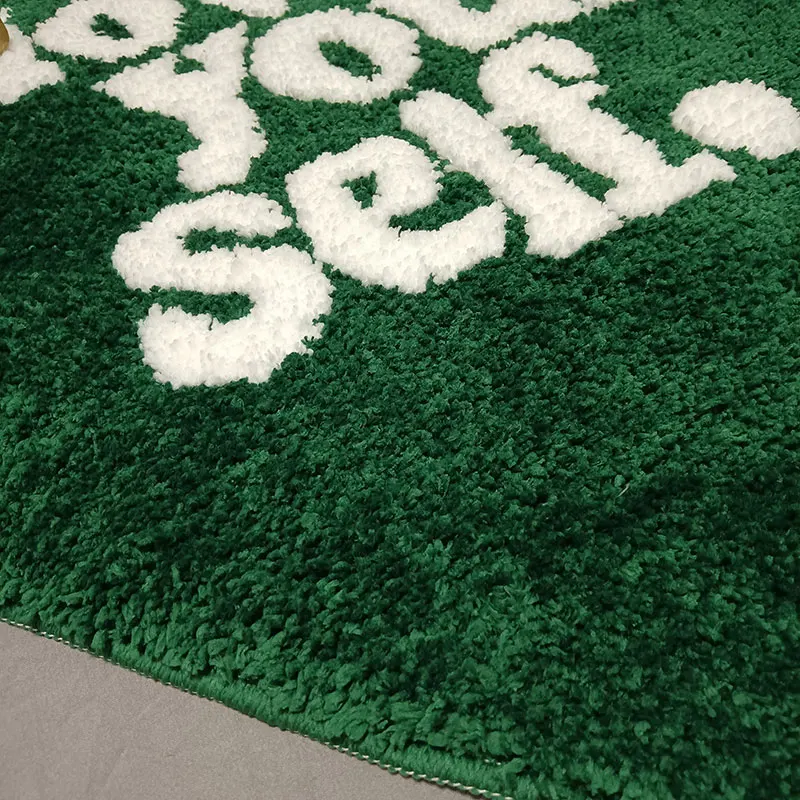 Tufting Heart Bedroom Rug Fluffy Letters Carpet Living Area Foot Pad Kids Room Doormat Aesthetic Home Warm Decor Rugs floor mat shaggy rugs
