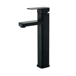 Basin Faucet Black Sink Faucet Cold And Hot Water Mixer Short Or Tall Stainless Stell Bath Wash Faucet Single Hole Tapware
