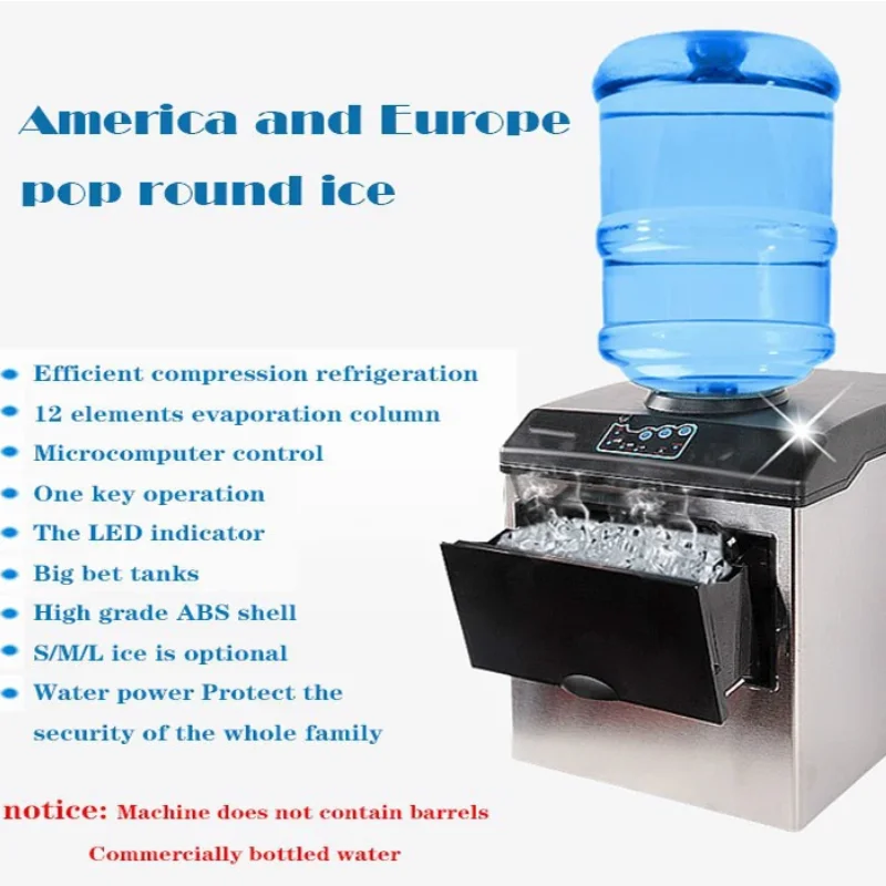 Ice Making Machine Commercial Cube Ice Maker Small Business Machinery Ball Machine for Milk Tea Bar Coffee shop