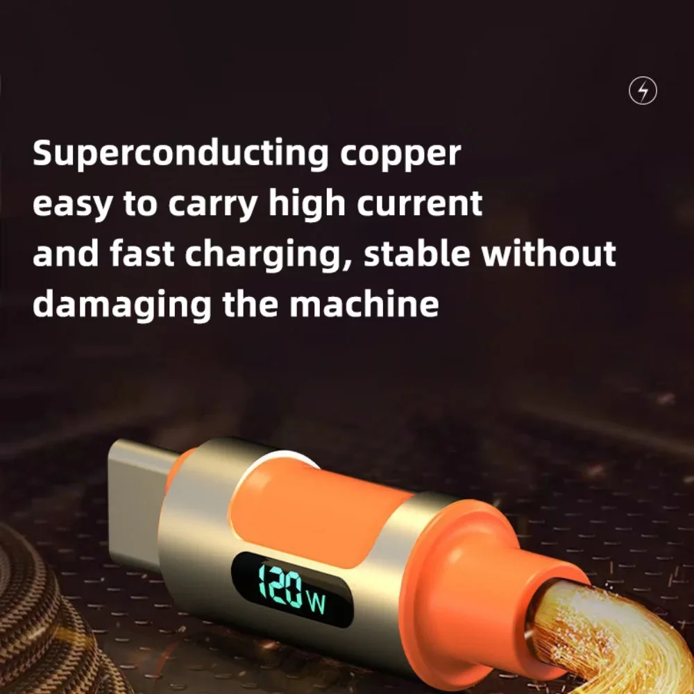 1M/2M 120W USB To Type C Fast Charging Data Cable For iPhone 15 14 Pro Max Huawei Xiaomi Samsung S24 USB C Data Cable Wire Cord