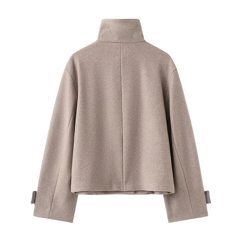 Women's Jacket Autumn Winter 2025 New Fashion Stand Collar Jackets For Women Coat Casual Long Sleeve Street New Outerwear