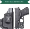 IWB Kydex Holster Custom Fit: Glock 26/27/28/33 Pistol with TLR6 Laser Light Right And Left Incompatible Aiming Device 4