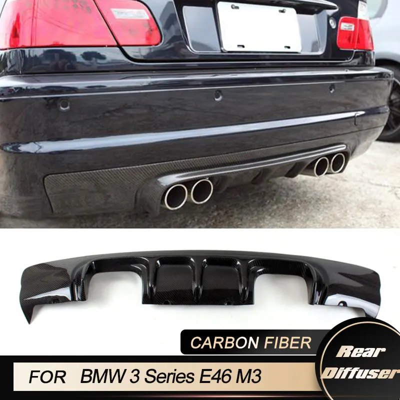 Auto Paraurti Posteriore Diffusore Spoiler Per Bmw Serie 3 E46 M3 2000-2006 Racing Diffusore Posteriore Grembiule Lip Body Kit In Fibra Di Carbonio