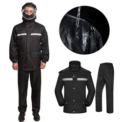 Double Layer Design Raincoat Rain Pants Suit Raincoat Comfortable Waterproof Unisex Button Design Rainwear Suit Double Layer Rai