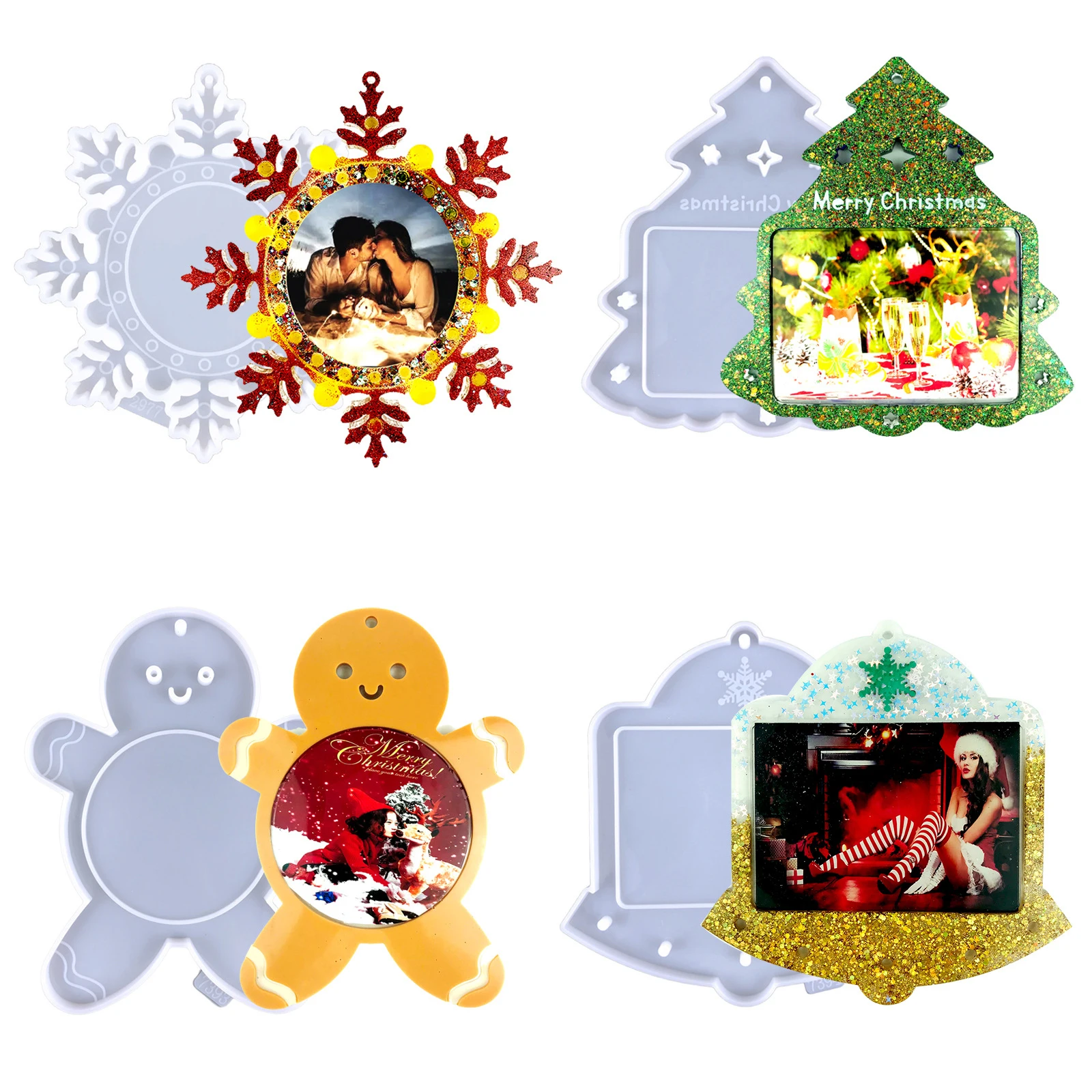 Photo Frames Ornaments Christmas Silicone Photo Frame Ornaments