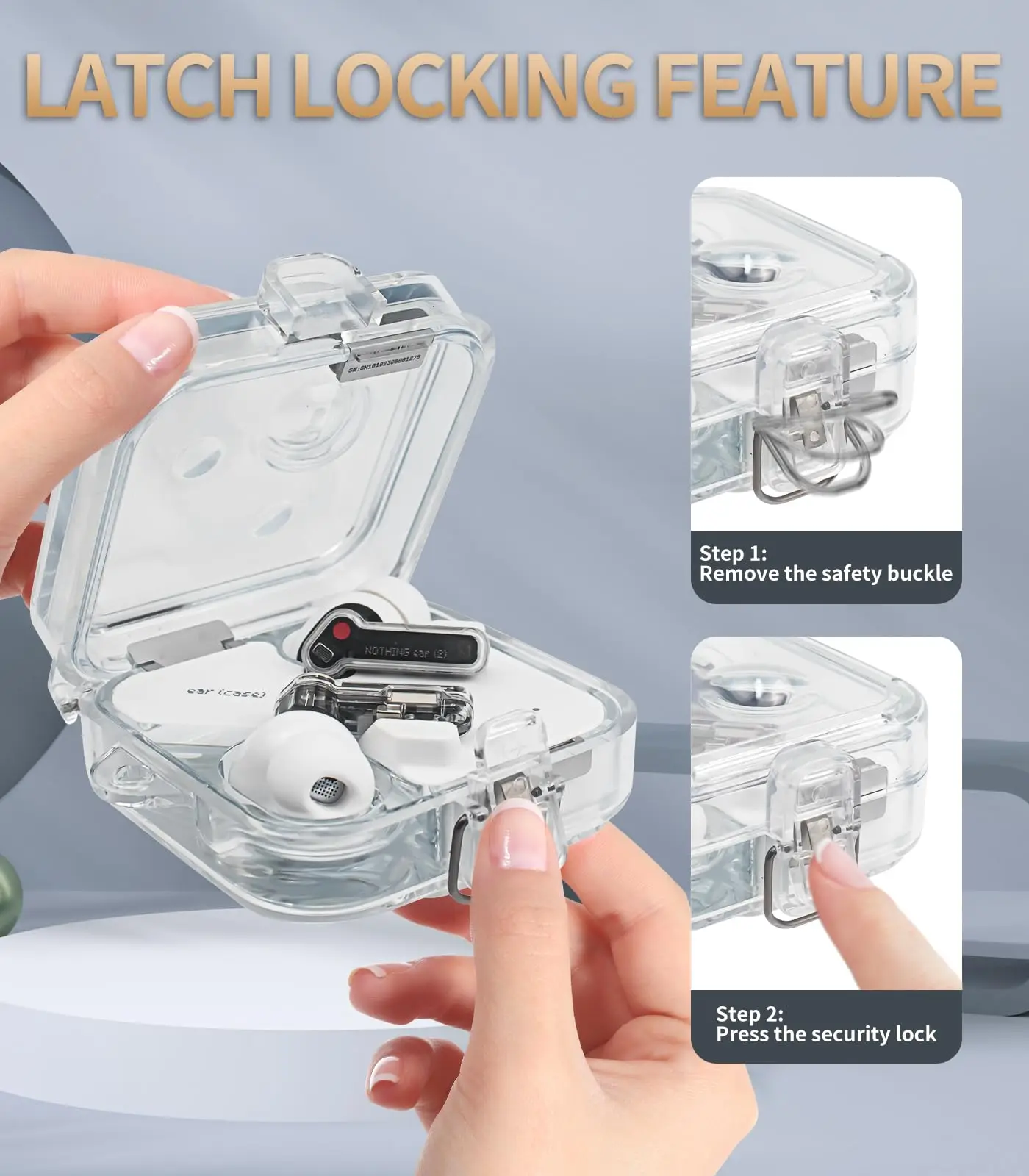 クリア TPU ケース For Nothing Ear 2 2023 フルボディ耐衝撃