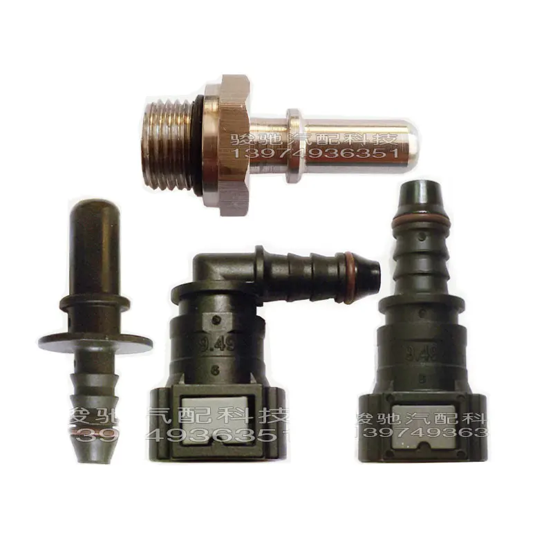 Conector Macho Para Tanque De Combustible De Motor Fuera De Borda - 1/4 Pulgadas, Plástico Negro, Apto Para Tubos De 6 Mm