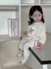 2025 Spring New Baby Long Sleeve Clothes Set Boys Girls Letter Sweatshirt + Pants 2pcs Suit Infant Toddler Casual Sports Outfits 4