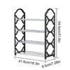 4-storey household assembled simple plastic shoe rack, space saving storage rack, outdoor shoe cabinet, hallway, small shoe rack 5
