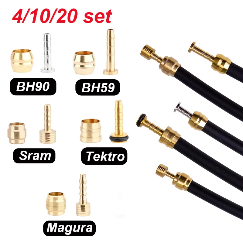 Mountain Bike oil needle 4/10/20set Brake olive head SHIMANO BH90 BH59 SRAM MAGURA TEKTRO oil brake hose Connecting Insert