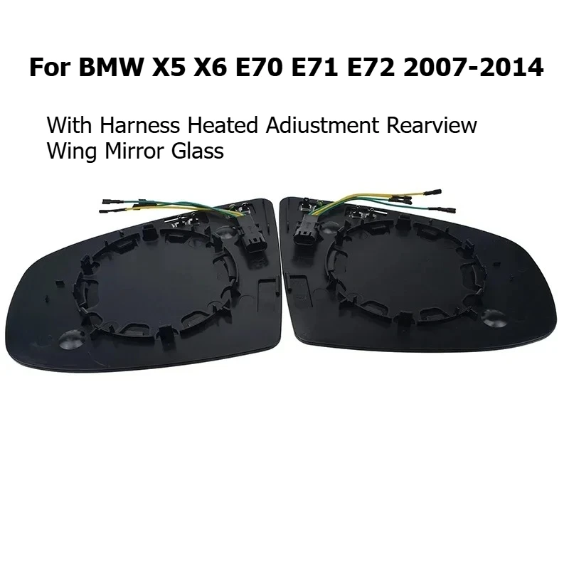 BMW X5 X6 E70 E71 E72 2007-2014 51167174981 하네스가 포함된 열선 조절식 리어뷰 윙 미러 글래스