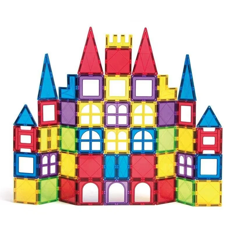 Magnetic Building Blocks Construction Sets Children DIY Montessori Educational Toys Strong Magnet Tiles Kids Gift