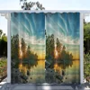 1 pc, Landscape Forest Printed Waterproof Outdoor Curtains for SunProtection and Decoration in Living Room, Bedroom, andKitchen 3